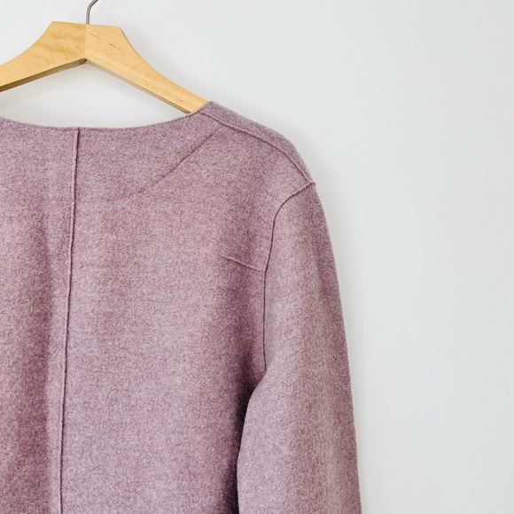 OSKA Lilac Purple Boiled Wool Cropped Oversized Lagenlook Jacket UK 18 - Picture 13 of 14